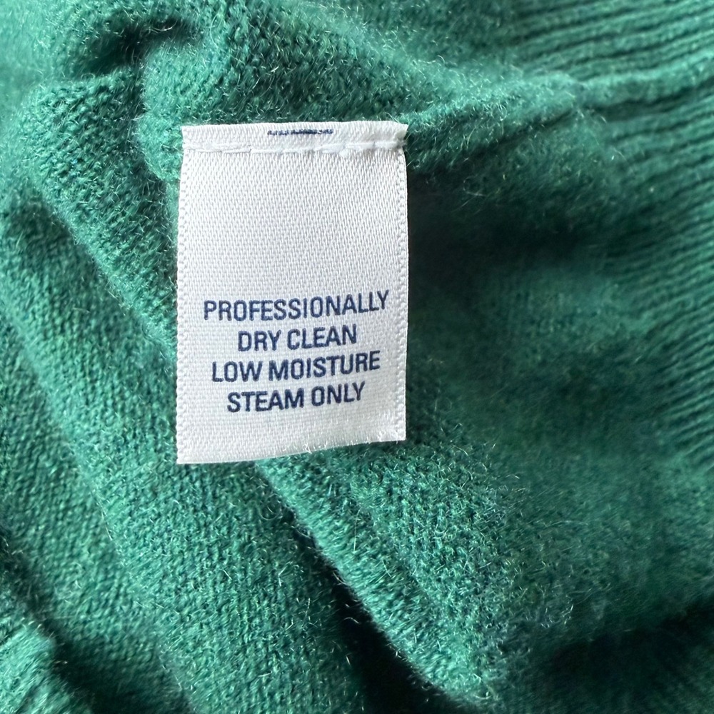 Club Room 100% Cashmere V Neck Sweater Men XL Green Quiet Luxury Academia Preppy - Picture 4 of 8